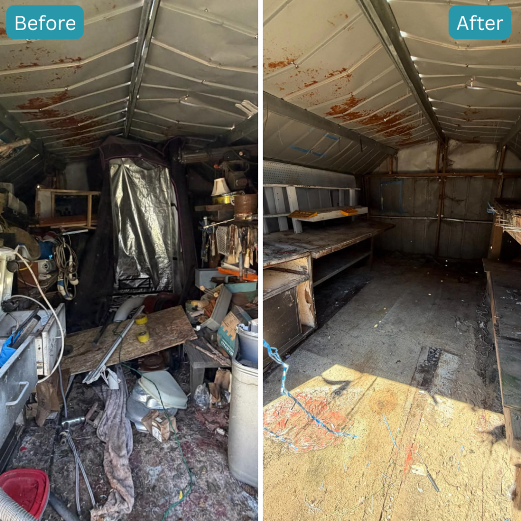 Garage and shed cleanout project in Marysville WA